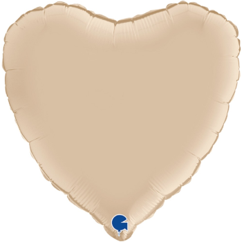 Folienballon - Herz Satin Creme - ø 46cm